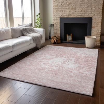 Tapis rose de qualité supérieure lavable à la machine Arnette