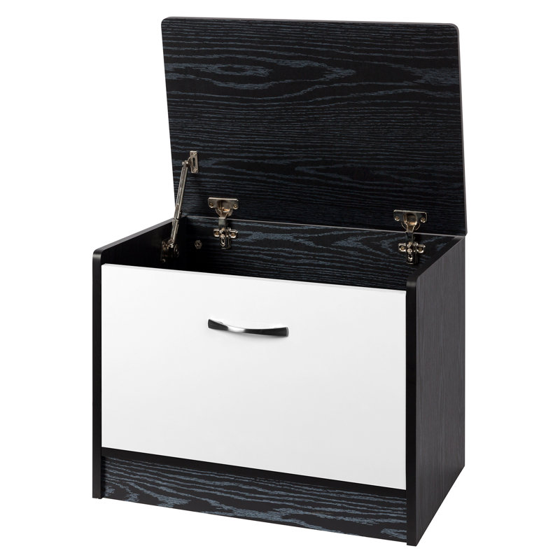 Chaz Accent Stool, Black / White