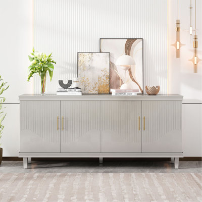 70.07"Large Size 4 Door Cabinet, Suitable For Living Room, Kitchen, Bedroom, Corridor