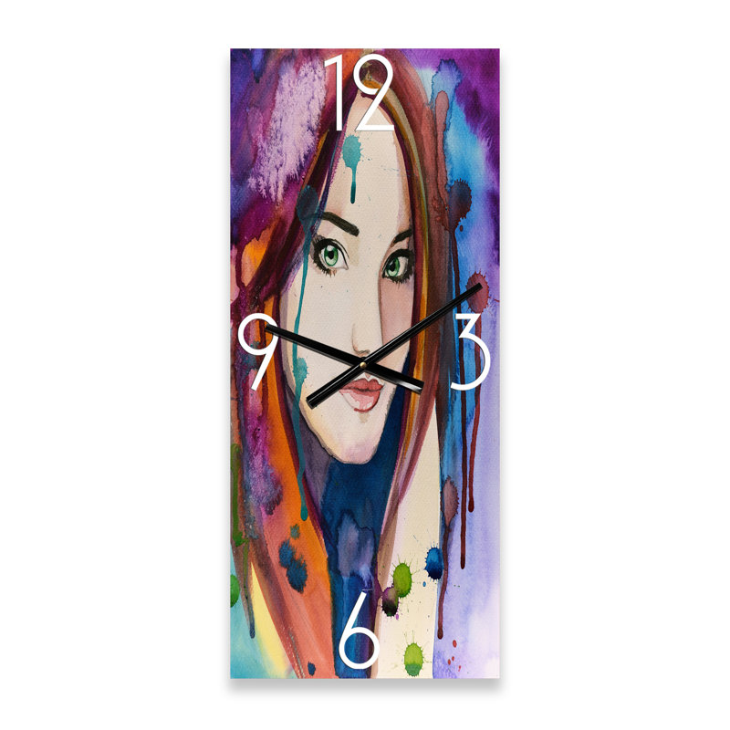 Horloge murale Portrait de jeune femme, Petit