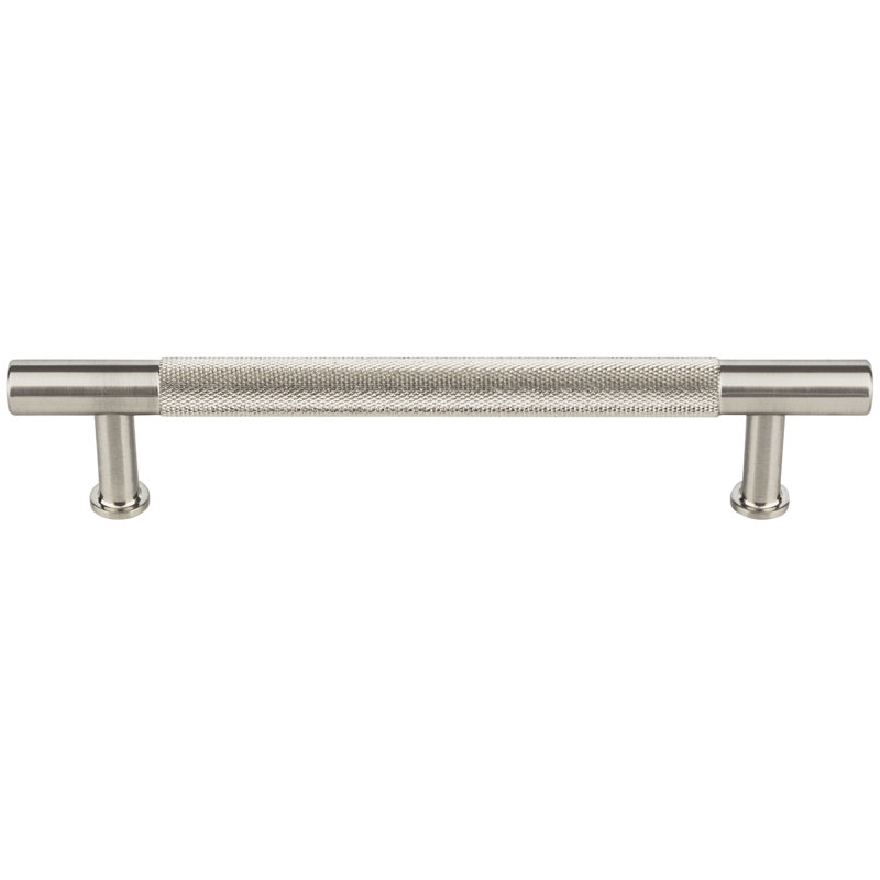 Beliza Knurled Bar Pull, Brushed Satin Nickel, 6 5/16"
