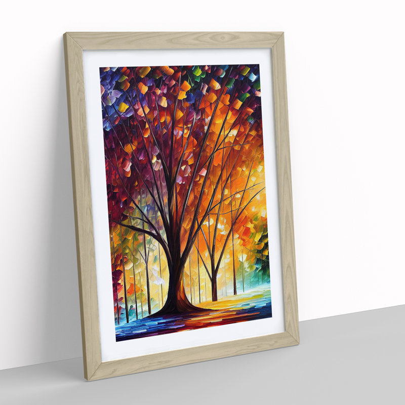 XV1022-3606X Portrait Of A Tree No.1 - Print, 34cm H x 25cm W, Oak Framed, White