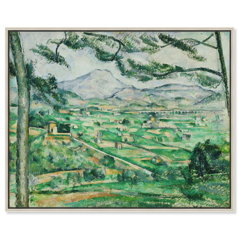 «Mont Sainte Victoire», art mural rétro classique par Art Remedy, Cadre argenté, H 17 po x l 21 po
