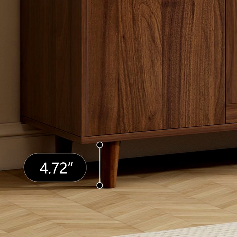 Black&Walnut Solid Wood Sideboard