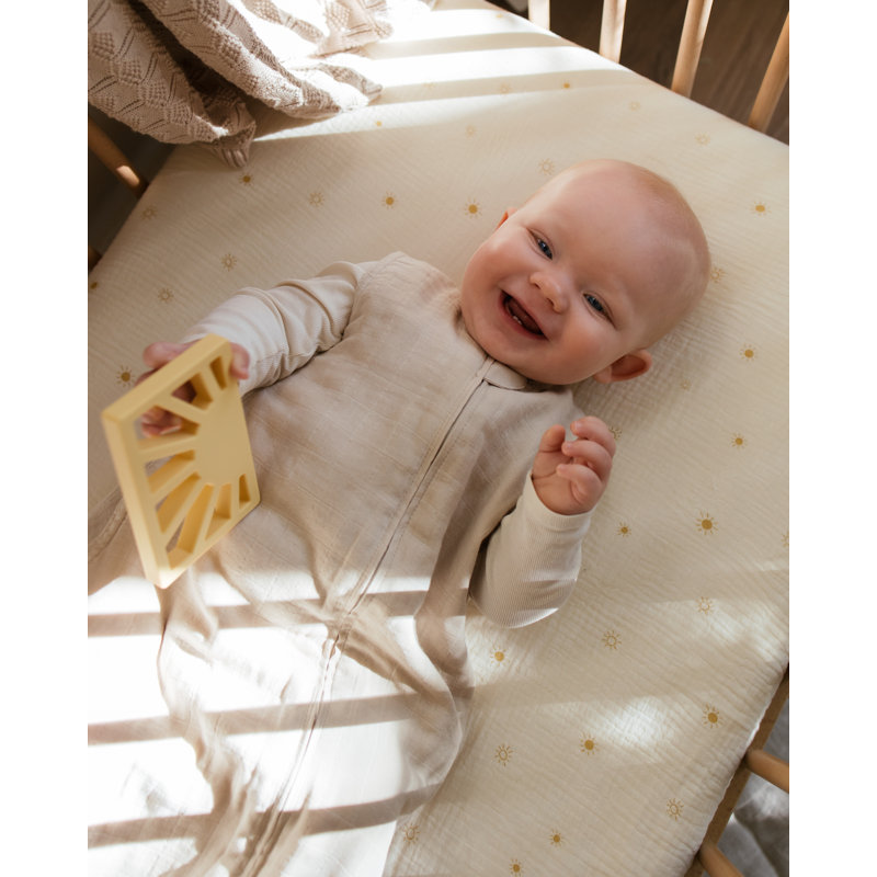 Extra Soft Muslin Crib Sheet, Bees
