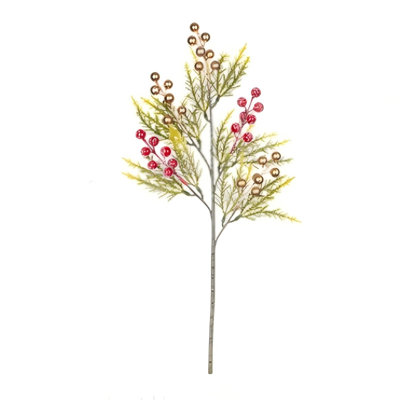 Artificial Branch 50cm Christmas Decor With Berries Pinecone 5 Styles For Home Tree