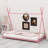 Metal House Platform Bed With Triangle Structure