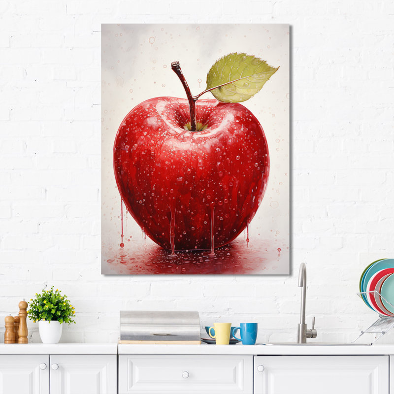 «Fruit Candy Apple Red» sur toile, H 20 po x l 12 po x P 1 po