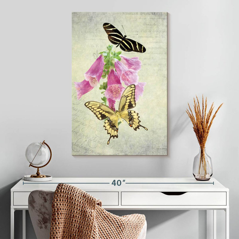 Papillon Brampt botanique II, H 30 po x l 20 po