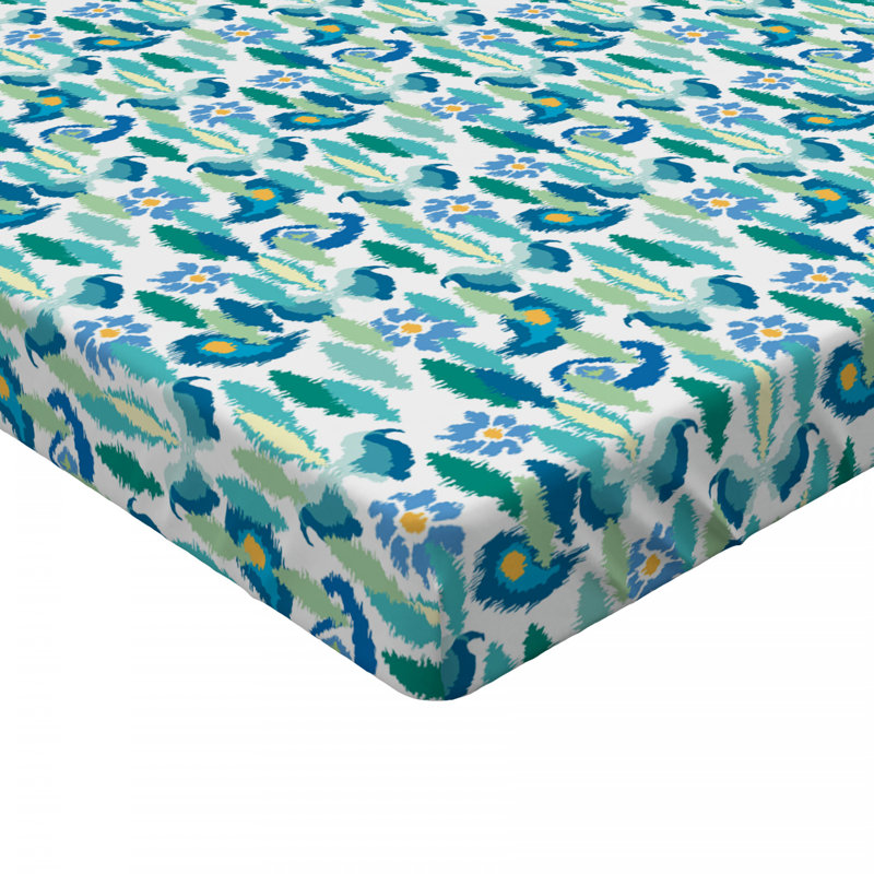 Microfiber Floral Fitted Sheet, Full Fitted Sheet
