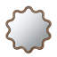 Miroir d'appoint 31 "x 30" avec cadre unique, miroir mural