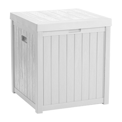 Deck Box, 51 Gallon Front Porch Package Bin Delivery Box For Outside, Small Patio Outdoor Storage Boxes Waterproof, UV Resistant Plastic Resin Pool St by Runbang