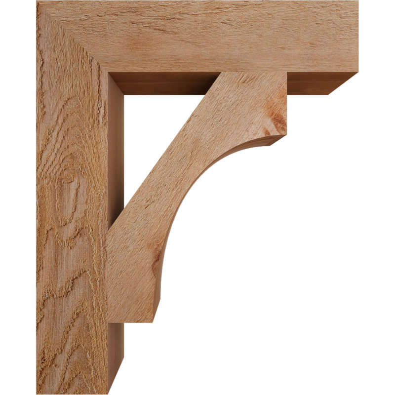 Westlake H W D Wood Bracket / Corbel, Western Red Cedar (Rough Sawn), 22" H x 4" W x 18" D