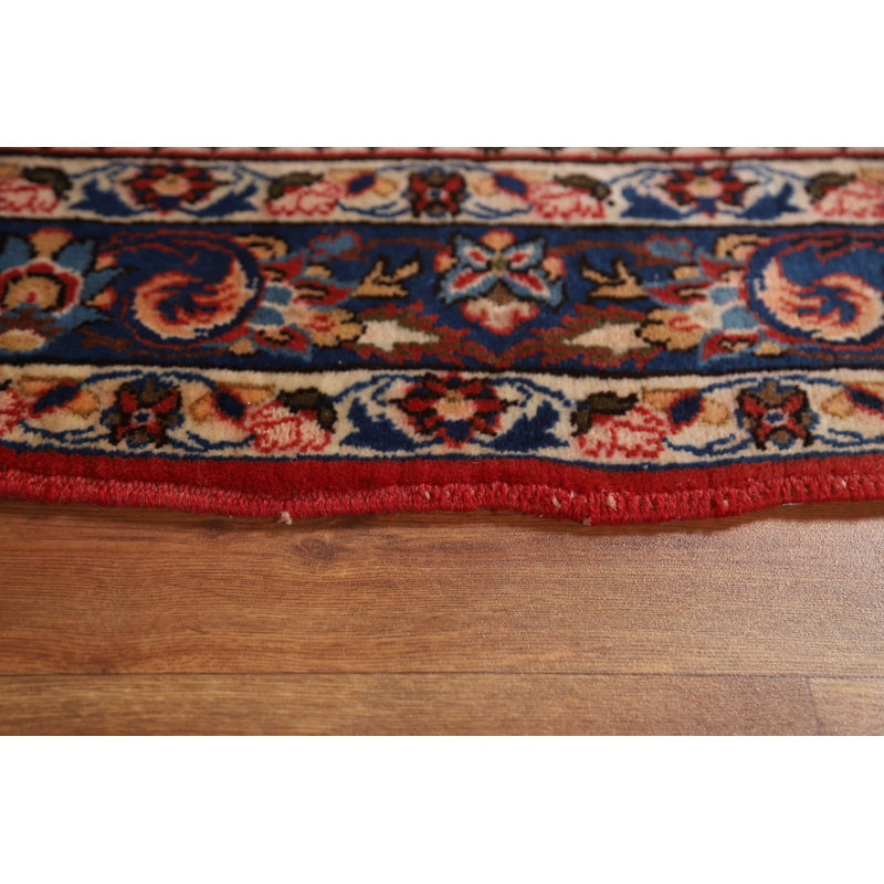 One-of-a-Kind Runner 3'6'' X 10'6'' 1970s Runner Wool Area Rug in Red