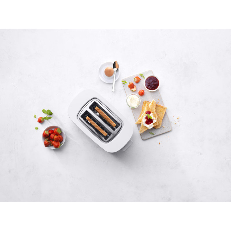 Silver Stainless Steel Digital 2-Slot Toaster with Crumb Tray