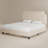 Modern Chenille Upholstered Bed With Adjustable Headboard & Solid Wood Legs-1048731100-1048731072