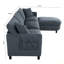 Canapé modulaire 107,87 pi avec 1 repose-pieds, coussin de siège et dossier amovible-1464877741