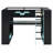 Full Size Wood Loft Bed With Power Outlet & USB/Type-C Ports, Integrated Cable Management, And RGB Light, Blue-167161698