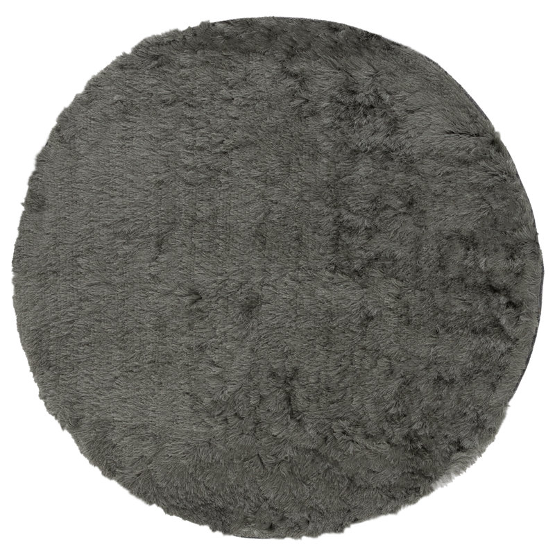 Tapis titane touffeté à la main Cimah , Rond 7 pi