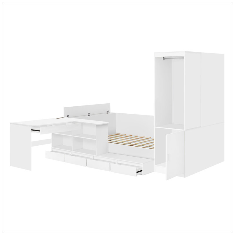 Lit pour chambre à coucher, Blanc