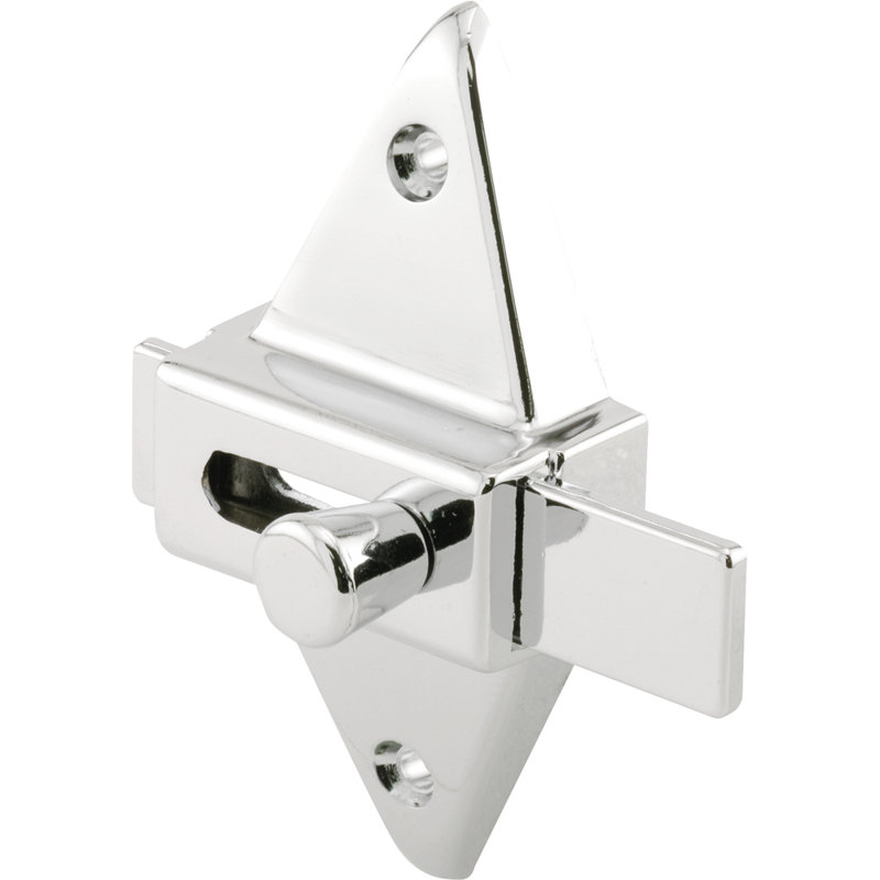 Loquet coulissant, trous de 2 3/4 po, construction moulée sous pression, chrome (paquet simple)