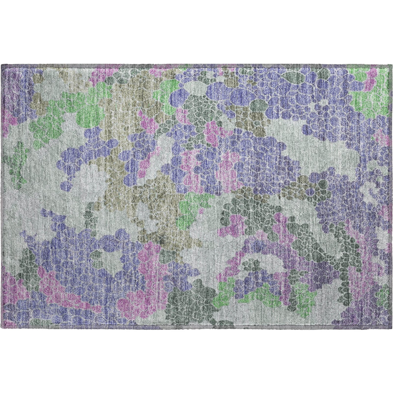 Premium Machine Washable Farolt AMF1906 Geometric Rug, Rectangle 1'8" x 2'6"