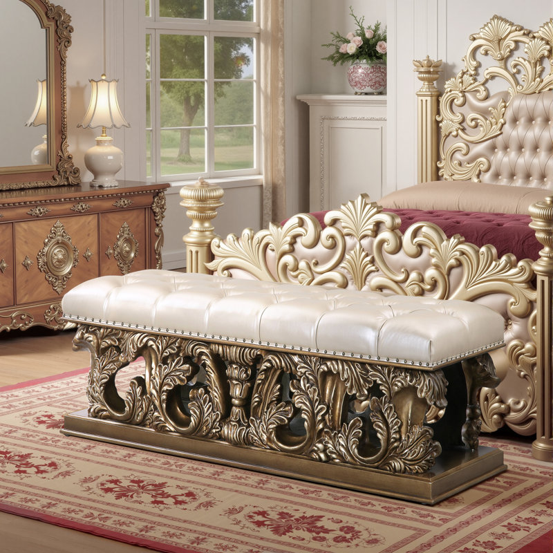 Banc de chambre en simili cuir Kamyar