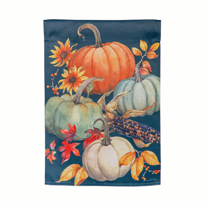 All Things Pumpkins Suede Garden Flag