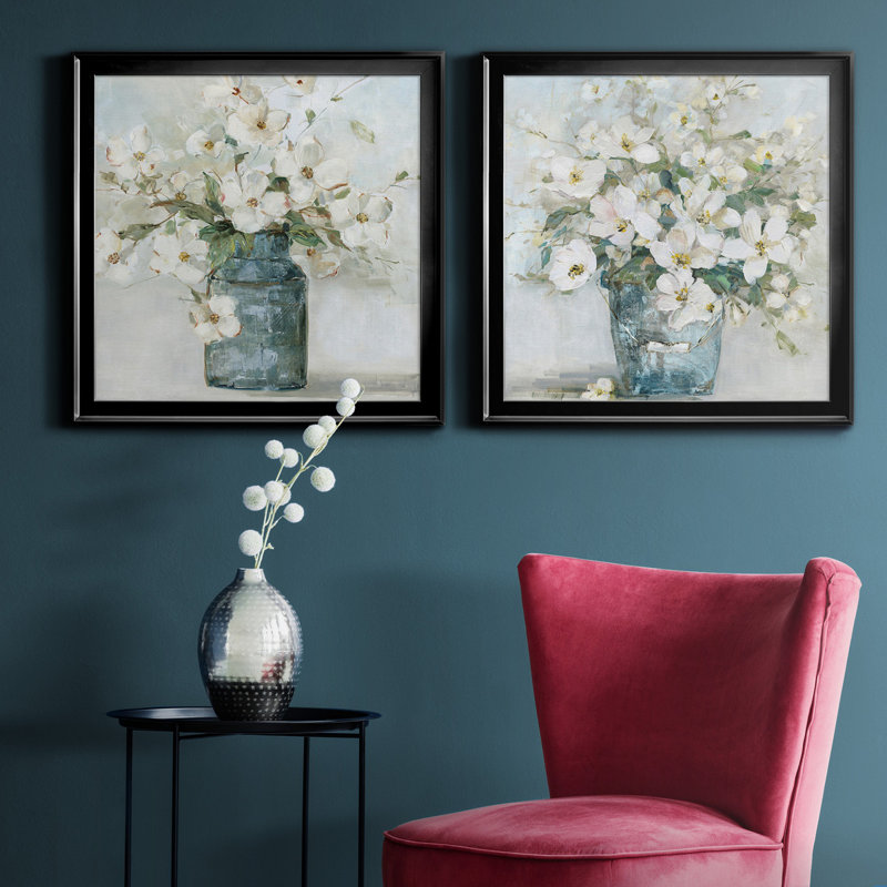 Cottage Charmer I - 2 pièces, peinture sur toile encadrée, H 30,5 po x l 61 po x P 1,5 po, Cadre noir
