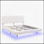 Lit flottant blanc avec lumière, très grand lit, tissu doux, design futuriste et grande capacité de charge-617215971