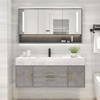Armoire de salle de bain moderne et luxueuse.