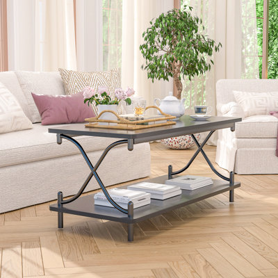 Kempst 4 Legs Coffee Table with Storage by Trent Austin Design