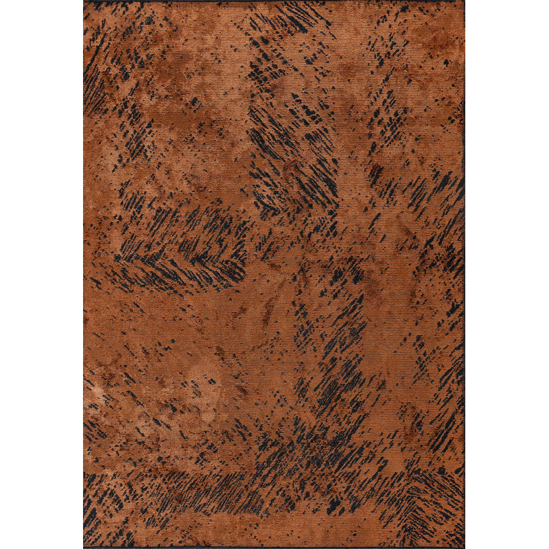 Mitesh Abstract Hand Loom Indoor / Outdoor Area Rug, Rectangle 7'10" x 9'10"