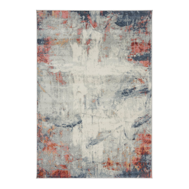 Tapis abstrait Avery, Rectangle 7 pi 8 po x 10 pi 8 po