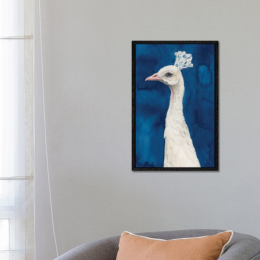 Snowy Peacock II von Grace Popp - Galerie-verpackte Leinwand Giclée auf Leinwand