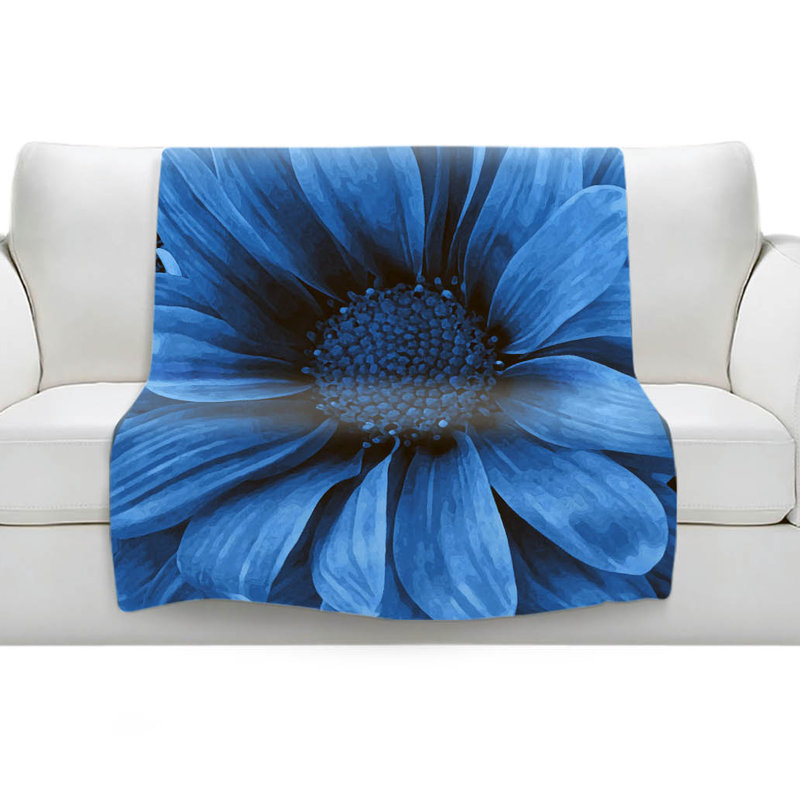  Couverture douce en sherpa, 68 po x 80 po, Bleu