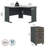 Series A L-Shape Executive Desk with 3 Drawer Mobile Pedestal-13777113