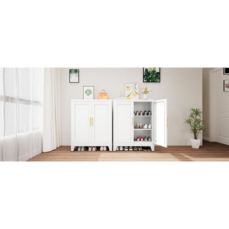 Petites armoires modernes en métal Ado Stoarge pour cuisine, salle de bain et bureau à domicile, Blanc