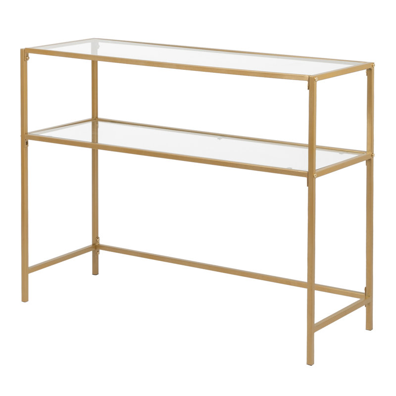Hourigan 39.37'' Glass Top Console Table