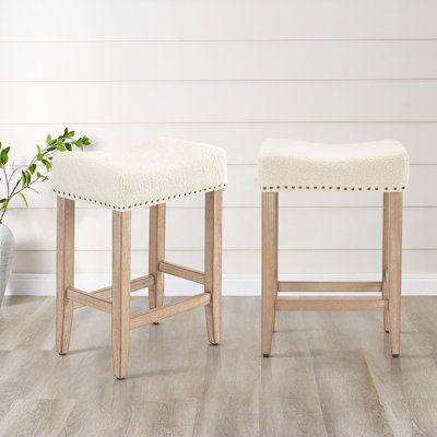 Tabouret de comptoir de 26 po avec dossier en bois sans dossier