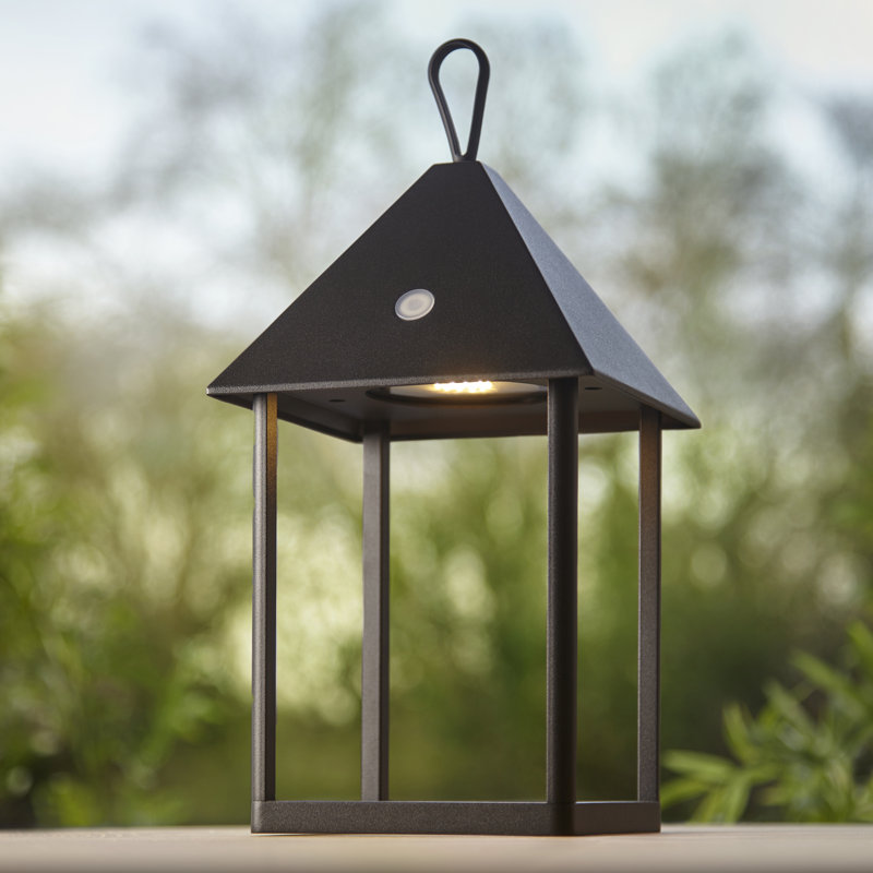 Deforge Battery Powered Integrated LED Square / Rectangular Lantern, 30cm H x 17.70cm W x 17.70cm D