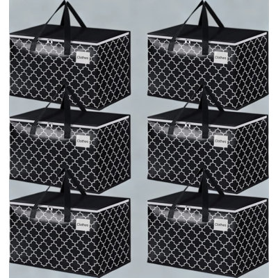 Heavy Duty Moving Bags With Tag Pockets - Collapsible Storage Totes For Moving, Travel, Camping & Home Organization, Foldable Packing Boxes With Zipper Handles