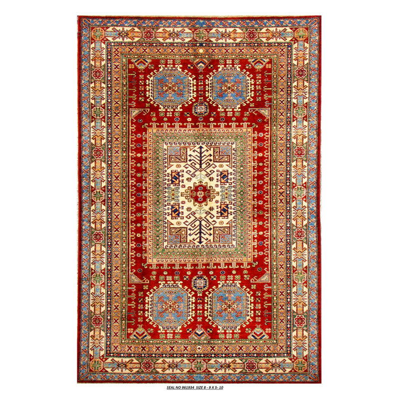 Kazak Hand Woven Wool Area Rug
