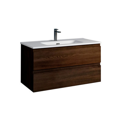 Meuble-lavabo mural simple l 35,43 po x P 17,81 po x H 18,93 po Alloro