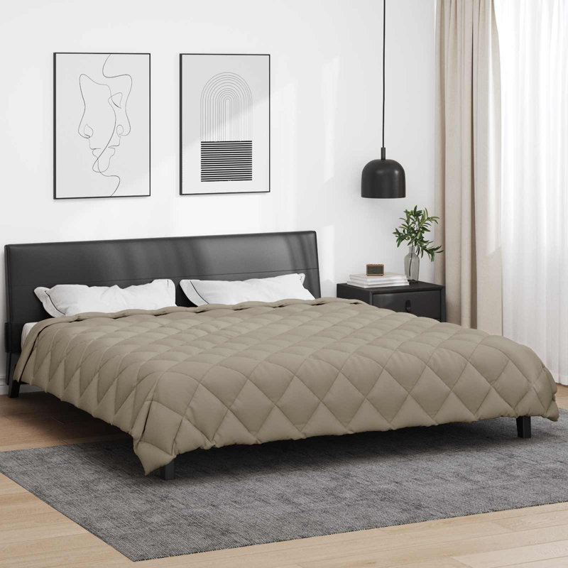  Winter Duvet Light Grey 220 X 135 Cm Microfiber, Double