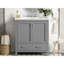 Armoire de rangement pour salle de bain 30 po, gris, bois massif, évier simple, 2 portes, 1 tiroir fonctionnel, applicable en gris. Meuble-lavabo avec portes. 2 portes et 1 rangement, en bois-523302589-523302590