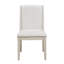 Ensemble de 2 chaises d'appoint à oreilles Tuma, polyester ivoire, blanc antique