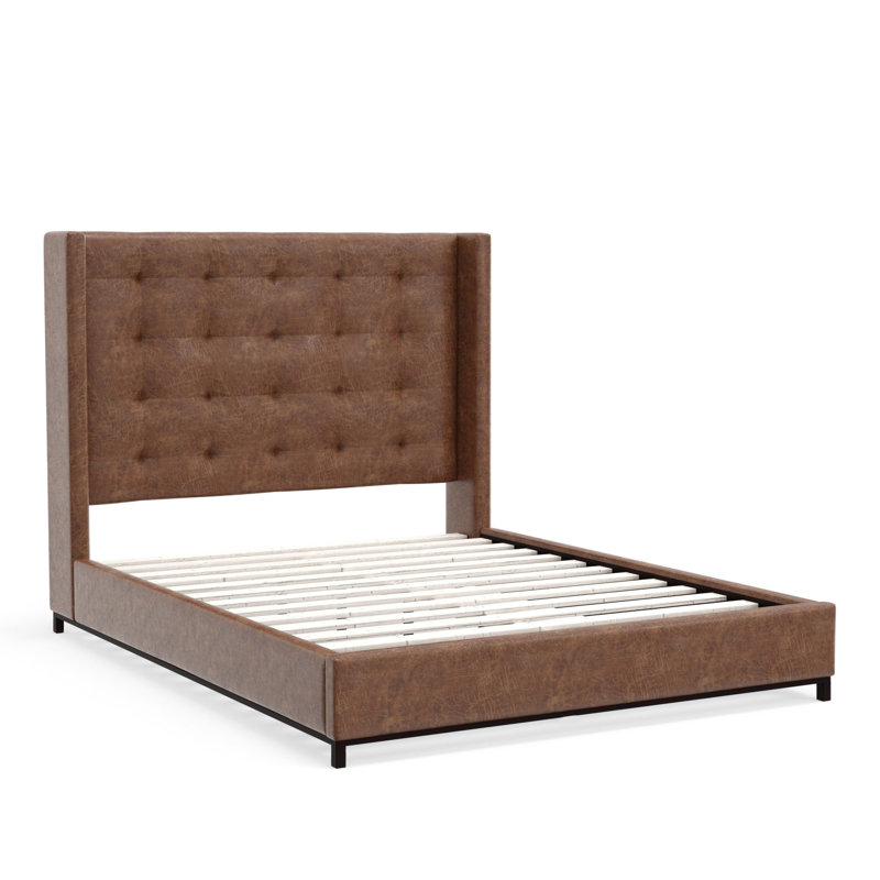 Dante Upholstered Wingback Bed, King