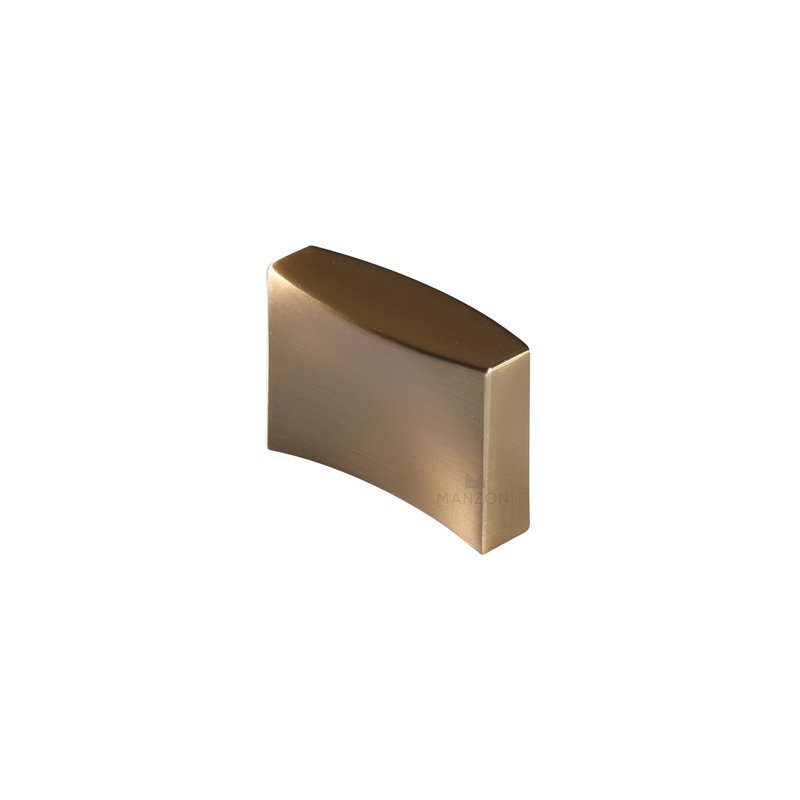 Leaf Cabinet Knob, Satin Brass, 1 1/4"