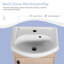 Ensemble de meuble-lavabo flottant simple 18 po avec plateau en céramique Kejuana